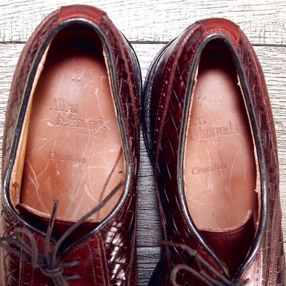 Allen Edmonds CRANDON Woven Blucher 10 B Narrow Chili * add $15 new Cedar Trees main image 6